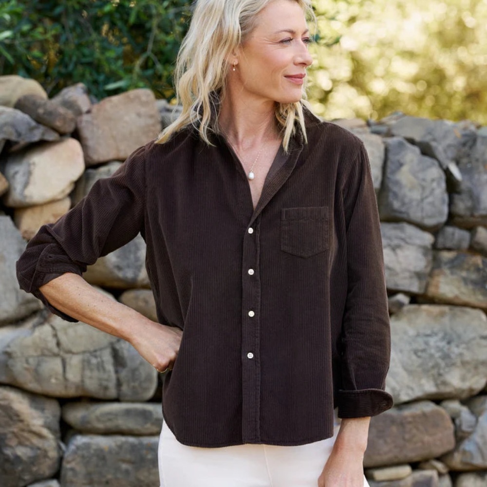Frank & Eileen Brown Button-Down Corduroy Shirt
